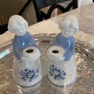 Sweet vintage Lilienthal porcelain German candleholders